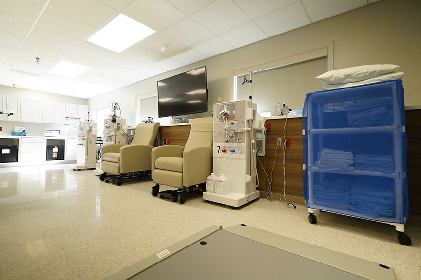 Hemodialysis equipment in dialysis room- Arbors at Oregon